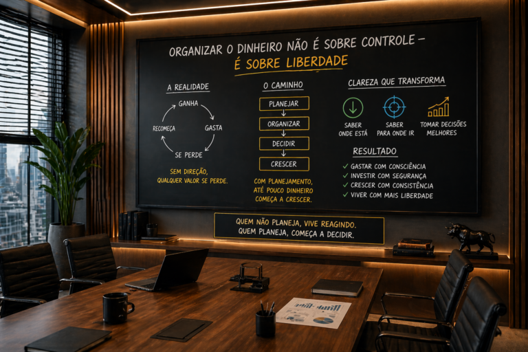 Organizar o dinheiro não é sobre controle — é sobre liberdade