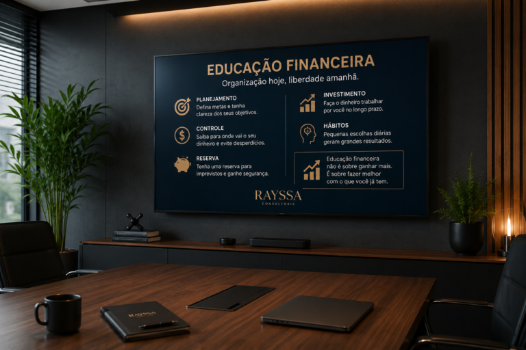 Educação financeira não é sobre ganhar muito dinheiro. É sobre parar de perder o controle da própria vida